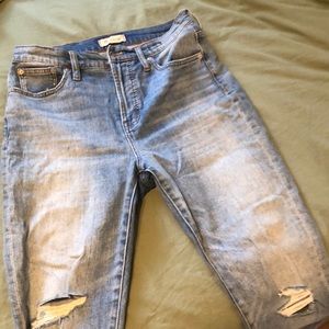 Madewell perfect vintage jean ripped hem